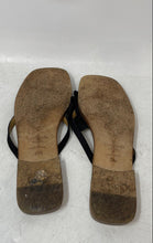 Load image into Gallery viewer, Kate Spade New York Womens Black Wooden Flower Flat Thong Sandals Size 8.5 B