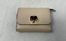 Load image into Gallery viewer, Kate Spade New York Womens Nicola Beige Card Slots Twistlock Trifold Wallet