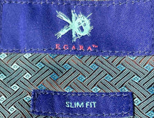 Load image into Gallery viewer, Egara Mens Blue Notch Lapel Slim Fit Single Breasted One-Button Blazer Size 40L