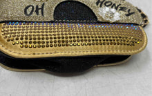 Load image into Gallery viewer, Aldo Womens Gold Black Bee Chain Strap Rhinestone Pearl Crossbody Bag