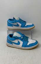Load image into Gallery viewer, Nike Womens Air Jordan 1 Low DC0774-104 Blue White Lace-Up Sneaker Shoes Size 7