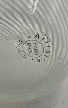 Load image into Gallery viewer, White Glass Striped Handmade Home Decorative Collectible Bottle Vase