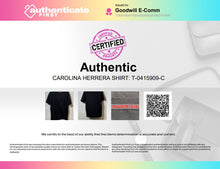 Load image into Gallery viewer, Authentic Carolina Herrera Mens Black Pullover T-Shirt Size Large Stained