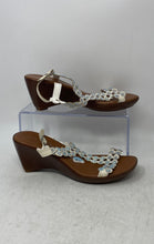Load image into Gallery viewer, Contessa Womens Brown Rhinestone Open Toe Wedge Heel Slingback Sandals Size 6M