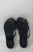 Load image into Gallery viewer, Melissa Girls Harmonic Black Glitter Bow Slip-On Thong Sandals Size 11