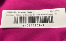 Load image into Gallery viewer, Express Womens Purple Sleeveless Stretch Pullover Blouse Top Size Medium