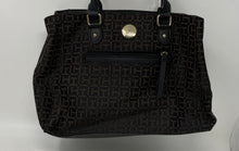 Load image into Gallery viewer, Tommy Hilfiger Womens Black Brown Inner Zipped Pocket Double Handle Shoulder Bag