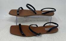 Load image into Gallery viewer, Steve Madden Womens Black Open Toe Flat Slingback Sandals Size 10M