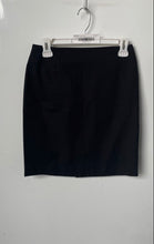 Load image into Gallery viewer, Banana Republic Womens Black Back-Zip Slit Straight & Pencil Skirt Size 0P