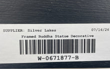 Load image into Gallery viewer, Silver-Tone Black Framed Home Decorative Standing Buddha Statue In Box