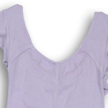 Load image into Gallery viewer, Free People Womens Purple Ruffled Cap Sleeve Scoop Neck Pullover Blouse Size XS