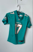 Load image into Gallery viewer, Nike Youth Green Orange White NFL Miami Dolphins Jaylen Waddle #17 Jersey Size M