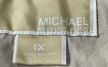 Load image into Gallery viewer, Michael Kors Womens Beige Long Sleeve Windbreaker Jacket Size 1X