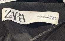 Load image into Gallery viewer, Zara Womens Black Sleeveless Long Length Button-Front Vest Size Medium