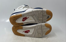Load image into Gallery viewer, Nike Mens Air Jordan 4 Retro SP White Blue Sneaker Shoes Size 5 With Stains