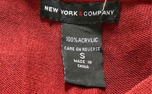 Load image into Gallery viewer, New York & Company Womens Red Long Sleeve Button Front Cardigan Sweater Size S