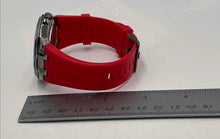 Load image into Gallery viewer, Time Square 7037M Men's Quartz Analog Watch Gunmetal Case Red Band (NCL)