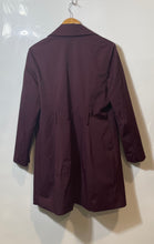 Load image into Gallery viewer, New York & Company Womens Burgundy Double-Breasted Trench Coat Size XL