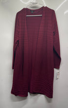 Load image into Gallery viewer, Alfani Womens Red Striped Long Sleeve Open Front Cardigan Sweater Size 1X