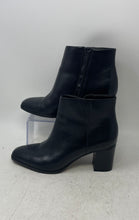 Load image into Gallery viewer, Franco Sarto Womens Izzy Black Leather Square Toe Side Zip Ankle Bootie Sz 8.5M