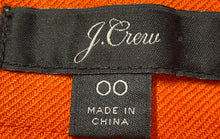 Load image into Gallery viewer, J. Crew Womens Orange Button Front Back Zip Straight & Pencil Skirt Size 00