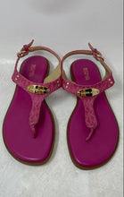 Load image into Gallery viewer, Michael Kors Womens Pink Leather T-Strap Designer Thong Sandals Size 7M