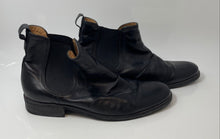 Load image into Gallery viewer, Bruno Ferrini Mens Black Leather Round Toe Pull-On Ankle Chelsea Boots Size 10
