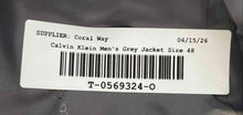 Load image into Gallery viewer, Calvin Klein Mens Gray Long Sleeve Extreme Slim Fit Two-Button Blazer Size 48L