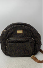 Load image into Gallery viewer, Calvin Klein Womens Brown Signature Print Leather Adjustable Strap Backpack