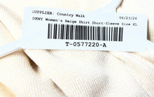 Load image into Gallery viewer, DKNY Womens Beige Crew Neck Short Sleeve Pullover T-Shirt Size XL