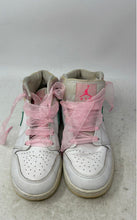 Load image into Gallery viewer, Nike Kids Air Jordan 1 Mid DD1666-100 White Pink Green Sneaker Shoes Size 5.5Y