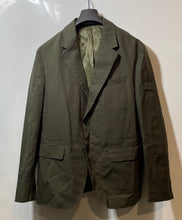 Load image into Gallery viewer, Zara Mens Green Cotton Linen Long Sleeve Notch Lapel Two-Button Blazer Size 42
