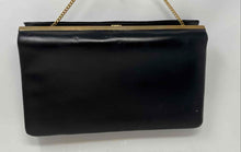 Load image into Gallery viewer, Cuero Vaca Womens Black Inner Pockets Chain Strap Shoulder Purse