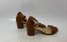 Load image into Gallery viewer, Michael Kors Womens Lena Flex Mid Brown Block Heel Ankle Strap Sandals Size 6.5