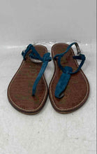 Load image into Gallery viewer, Sam Edelman Womens Gigi Blue Brown Leather Adjustable Strap Thong Sandals Sz 8 M