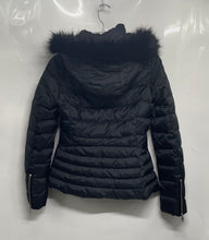Load image into Gallery viewer, Zara Womens Black Long Sleeve Faux Fur Hooded Full-Zip Puffer Jacket Size S