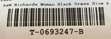 Load image into Gallery viewer, R&M Richards Womens Black Cap Sleeve Faux Wrap A-Line Dress Size 6 With Tag