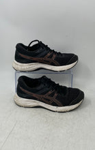 Load image into Gallery viewer, Asics Womens Gel-Contend 6 1012A570 Black Lace-Up Low Top Running Shoes Size 6