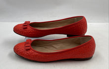 Load image into Gallery viewer, Authentic Tory Burch Womens Marion Orange Leather Ballet Flats Size 10 M Damaged