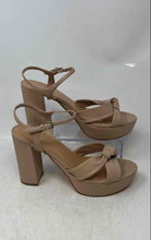Load image into Gallery viewer, Marc Fisher Womens Deren Beige Ankle Strap Block Heel Platform Sandals Size 9.5M