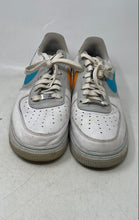 Load image into Gallery viewer, Nike Mens Air Force 1 '07 LV8 EMB White Blue Yellow Sneaker Shoes Size 11