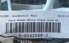 Load image into Gallery viewer, Zara Womens White Collared Long Sleeve Button-Front Shirt Dress Size XL