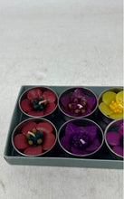 Load image into Gallery viewer, Hand Crafted Blossom Flower Scented Tealights Box Decorative Candles Set 10 Pack