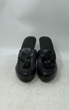 Load image into Gallery viewer, Michael Kors Womens Black Leather Slip-On Block Mule Heels Size 6.5 M