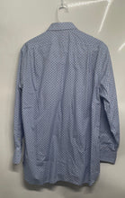 Load image into Gallery viewer, Polo Ralph Lauren Mens Blue White Geometric Cotton Stretch Dress Shirt Size 16