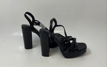 Load image into Gallery viewer, Berness Womens Hope Black Crisscross Strap Block Heel Platform Sandals Size 7