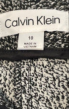 Load image into Gallery viewer, Calvin Klein Womens Black White Printed Flat Front Dress Pants Size 10