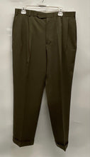 Load image into Gallery viewer, 346 Brooks Brothers Mens Green Wool Pleated Straight Leg Dress Pants Sz W34/L30