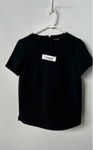 Load image into Gallery viewer, Massimo Dutti Womens Black Short Sleeve Crew Neck Regular Fit Blouse Top Size 2