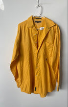 Load image into Gallery viewer, Tommy Hilfiger Mens Yellow Long Sleeve Collared Button-Up Shirt Size Large